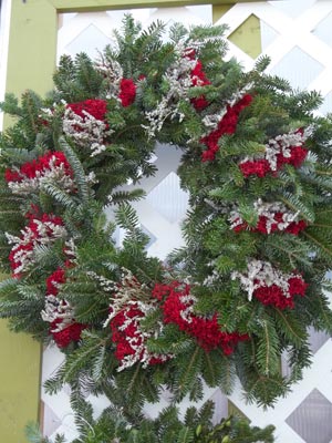 Holiday Candy Cane Wreath